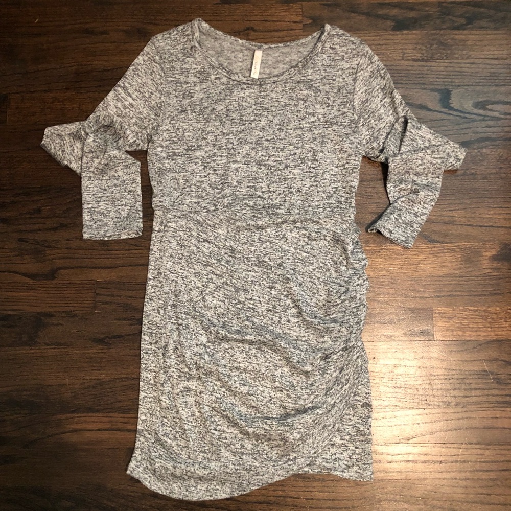 Marled Grey tulip sweater dress